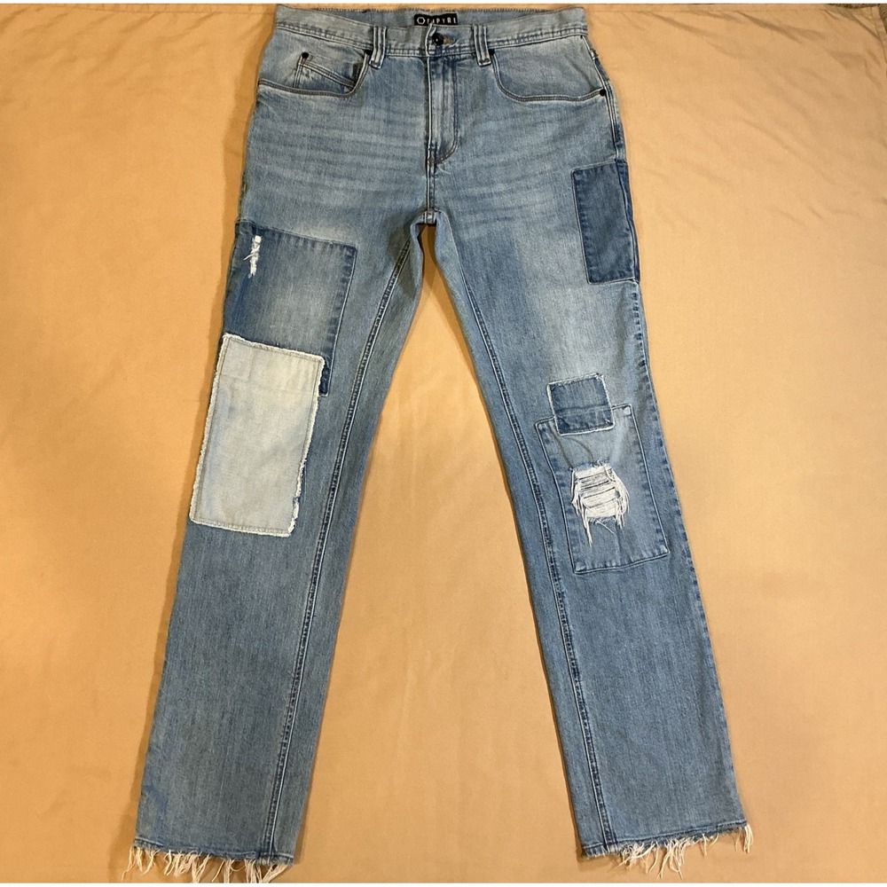 Empyre Patchwork‎ Jeans Men's Size 32 Sledgehammer Regular Fit Light Wash